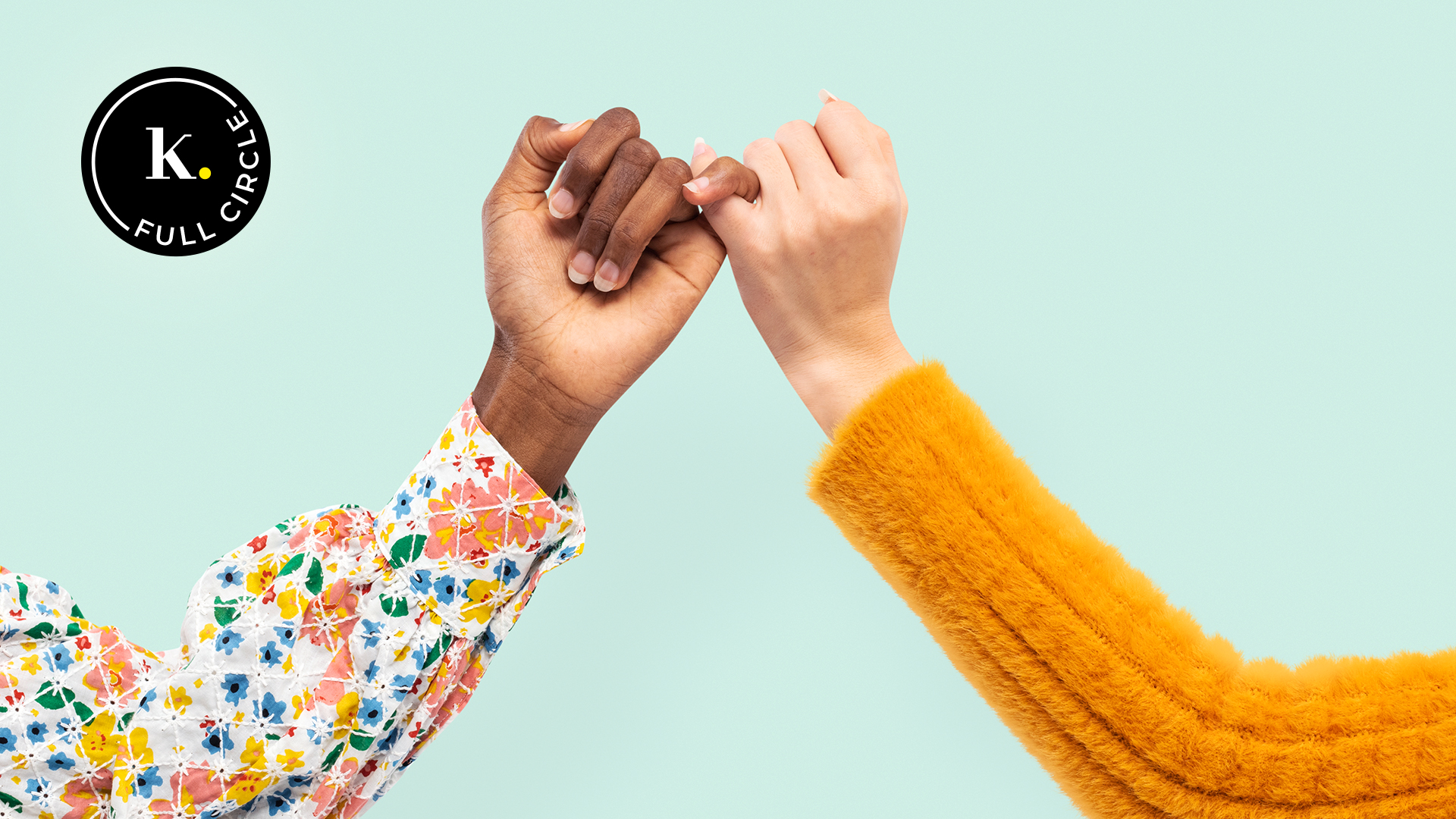 Hands linking up signifying branding success